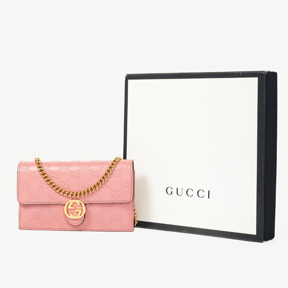Gucci Icon Camellia Guccissima Gucci Signature Chain Wallet - Picture 12 of 12